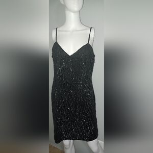 Vintage Lawrence Kazar New York  Elegant Black Sequin Dress